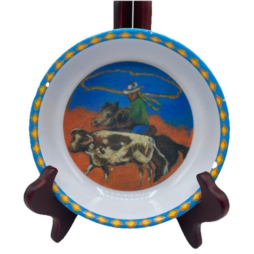 Sam & Sophie's Friends Melamine Bowl Horse Lasso Friendship Southwestern USA